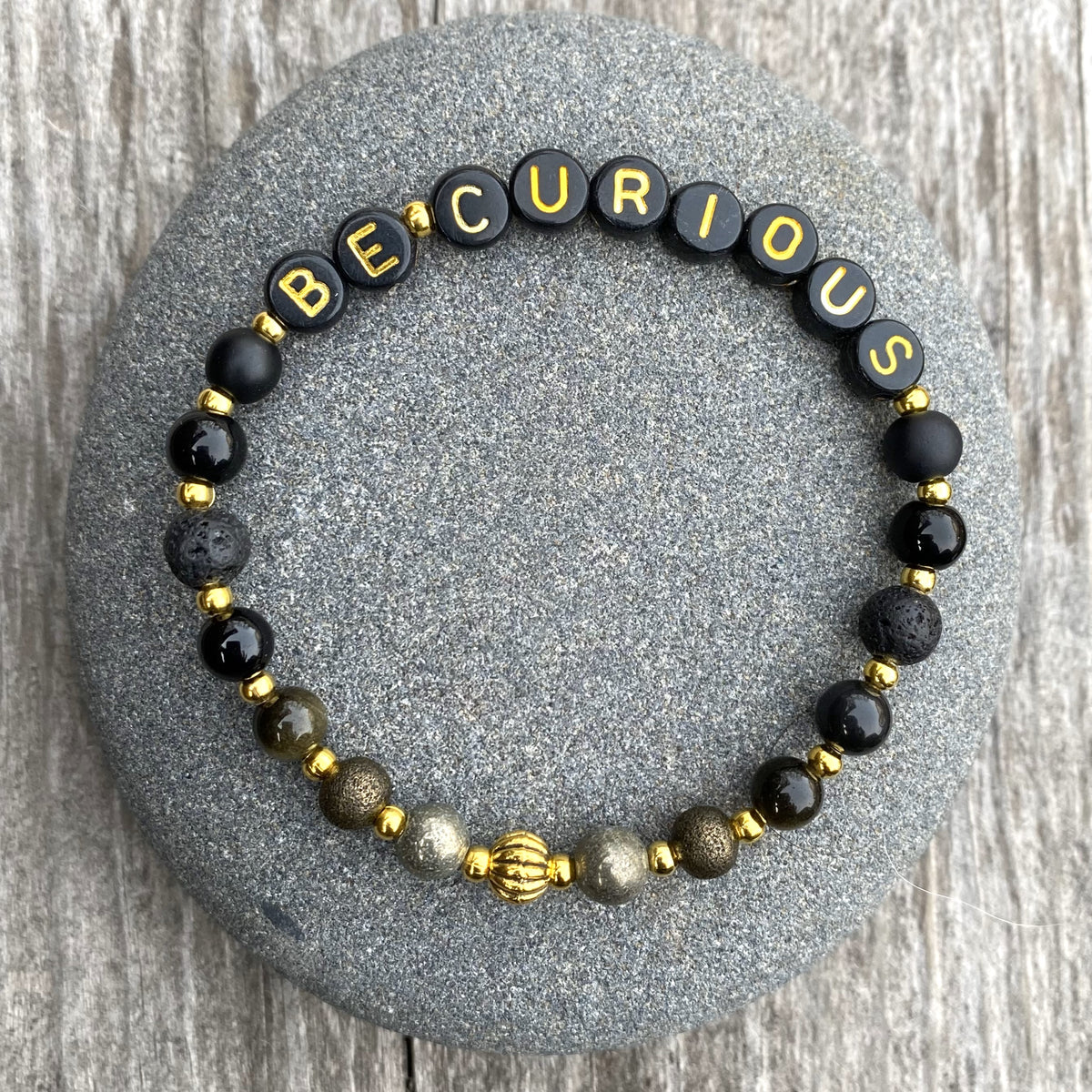 BE CURIOUS Mantra Bracelet