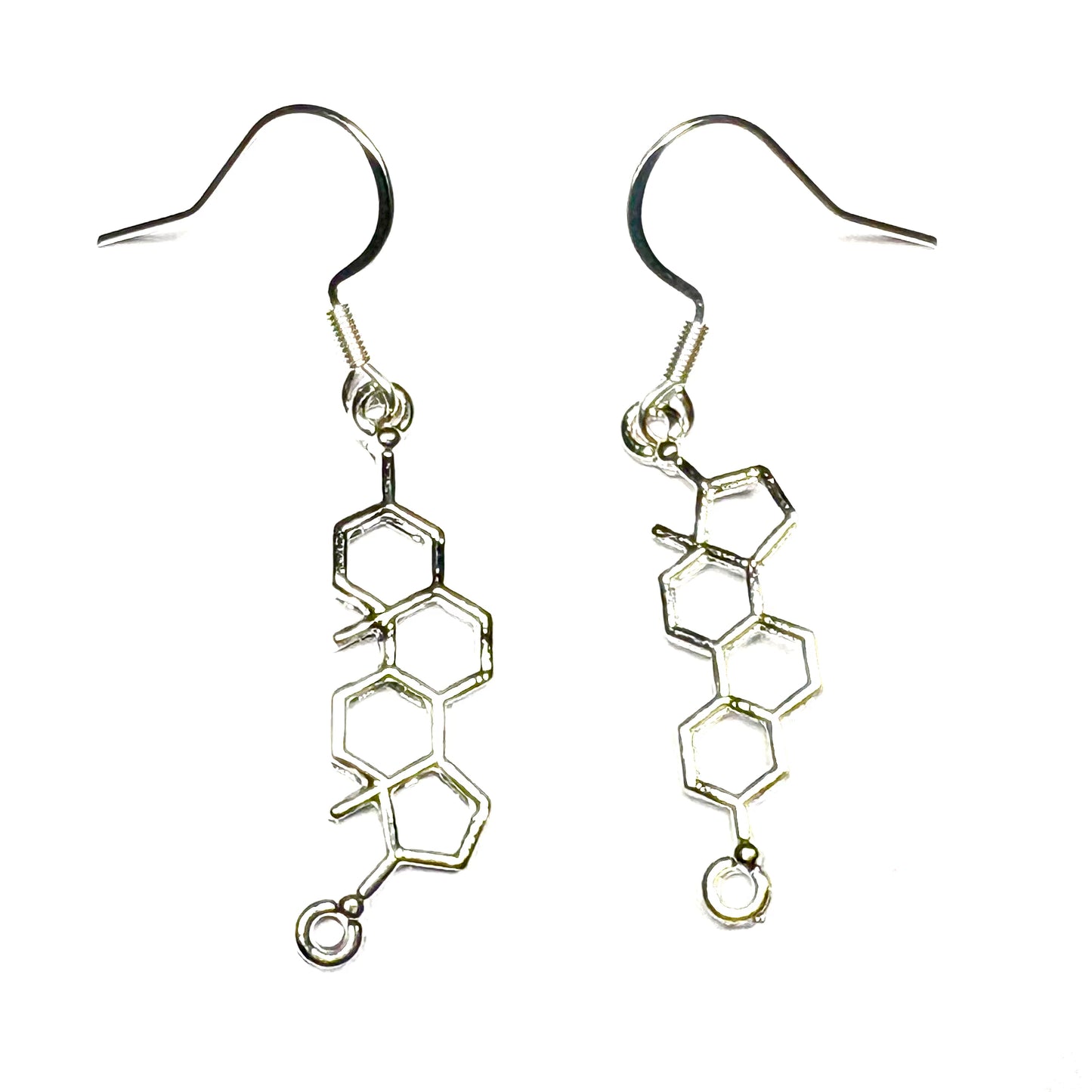 Estrogen & Testosterone Molecule Earrings