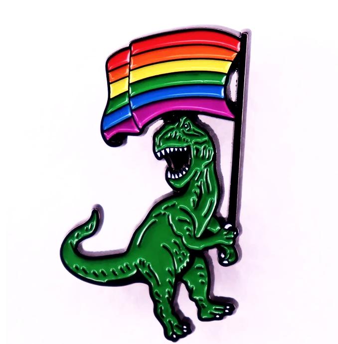T Rex Pride Lapel Pin