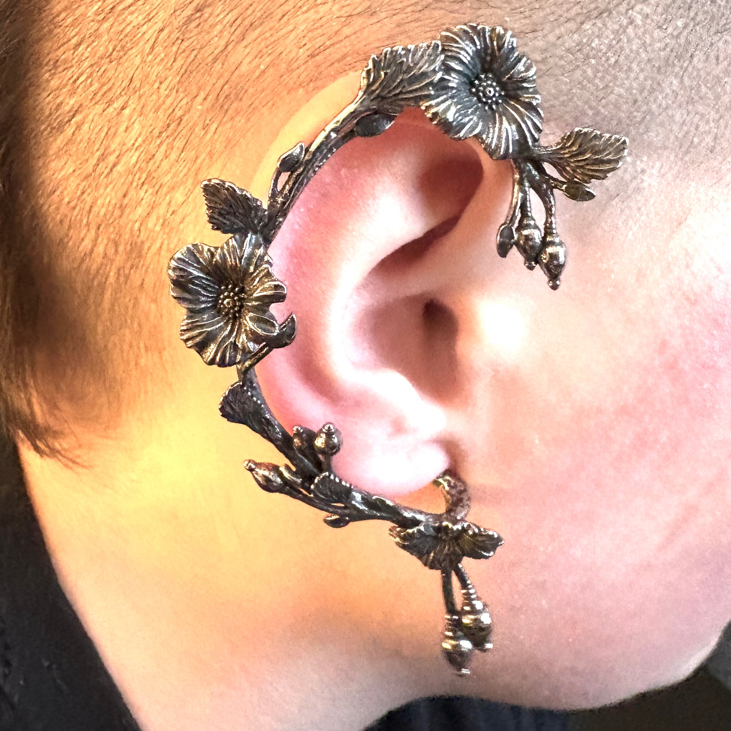 Floral Elf Ear Cuff